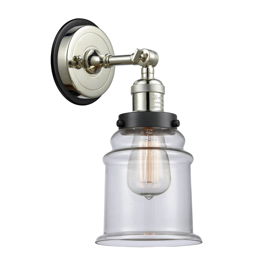 Innovations Franklin Restoration 203PN-BPBK-HRBK-G182 Wall Sconce Light - Polished Nickel