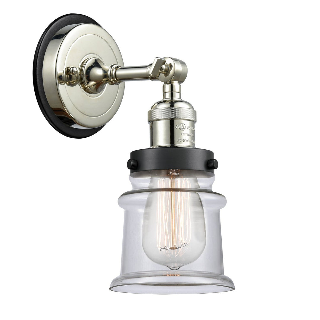 Innovations Franklin Restoration 203PN-BPBK-HRBK-G182S Wall Sconce Light - Polished Nickel