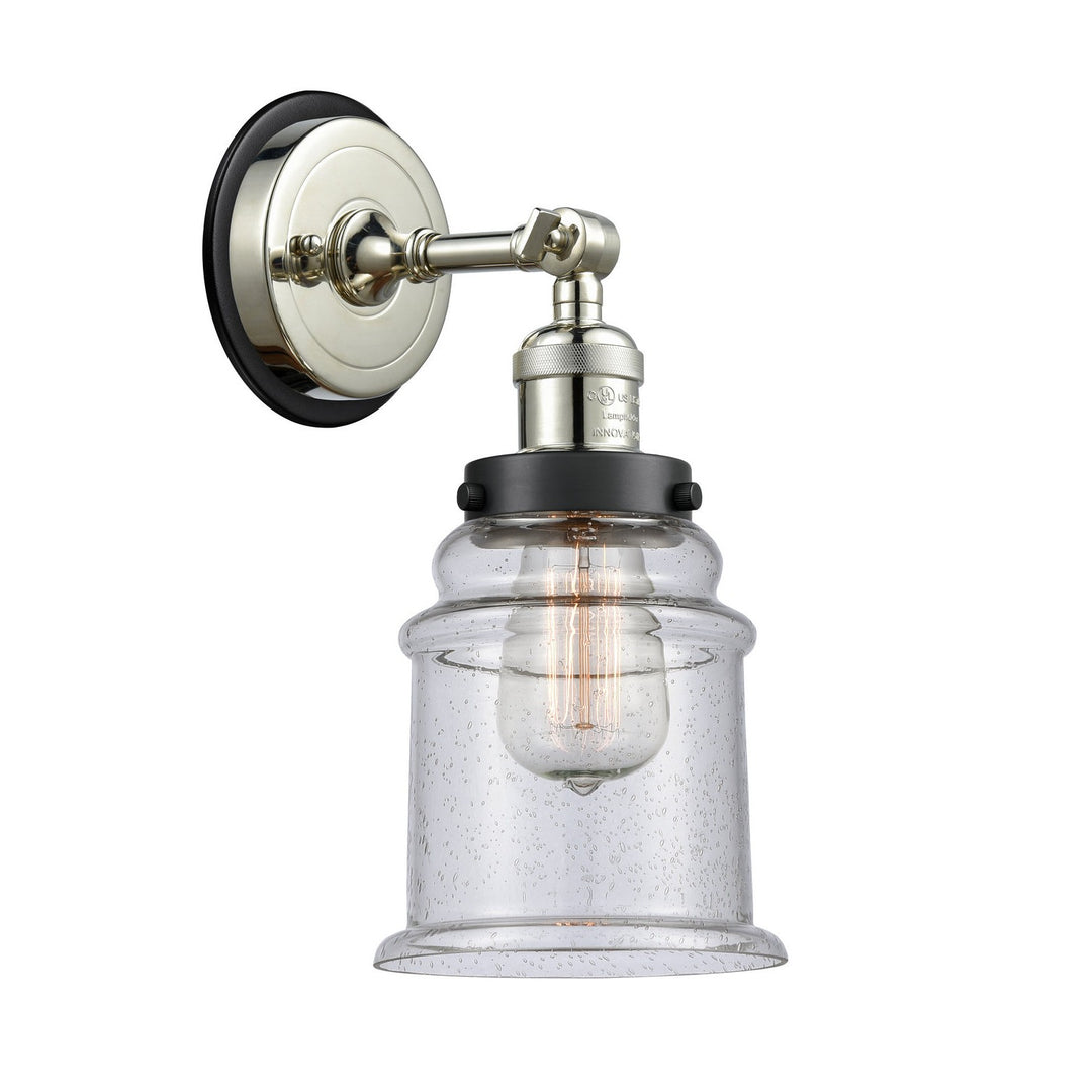 Innovations Franklin Restoration 203PN-BPBK-HRBK-G184 Wall Sconce Light - Polished Nickel