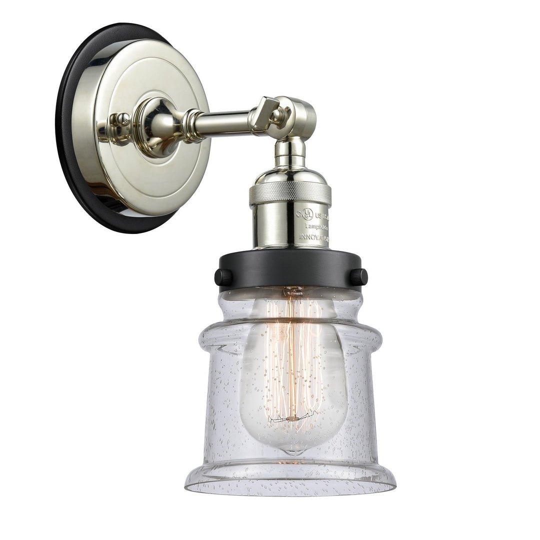 Innovations Franklin Restoration 203PN-BPBK-HRBK-G184S Wall Sconce Light - Polished Nickel