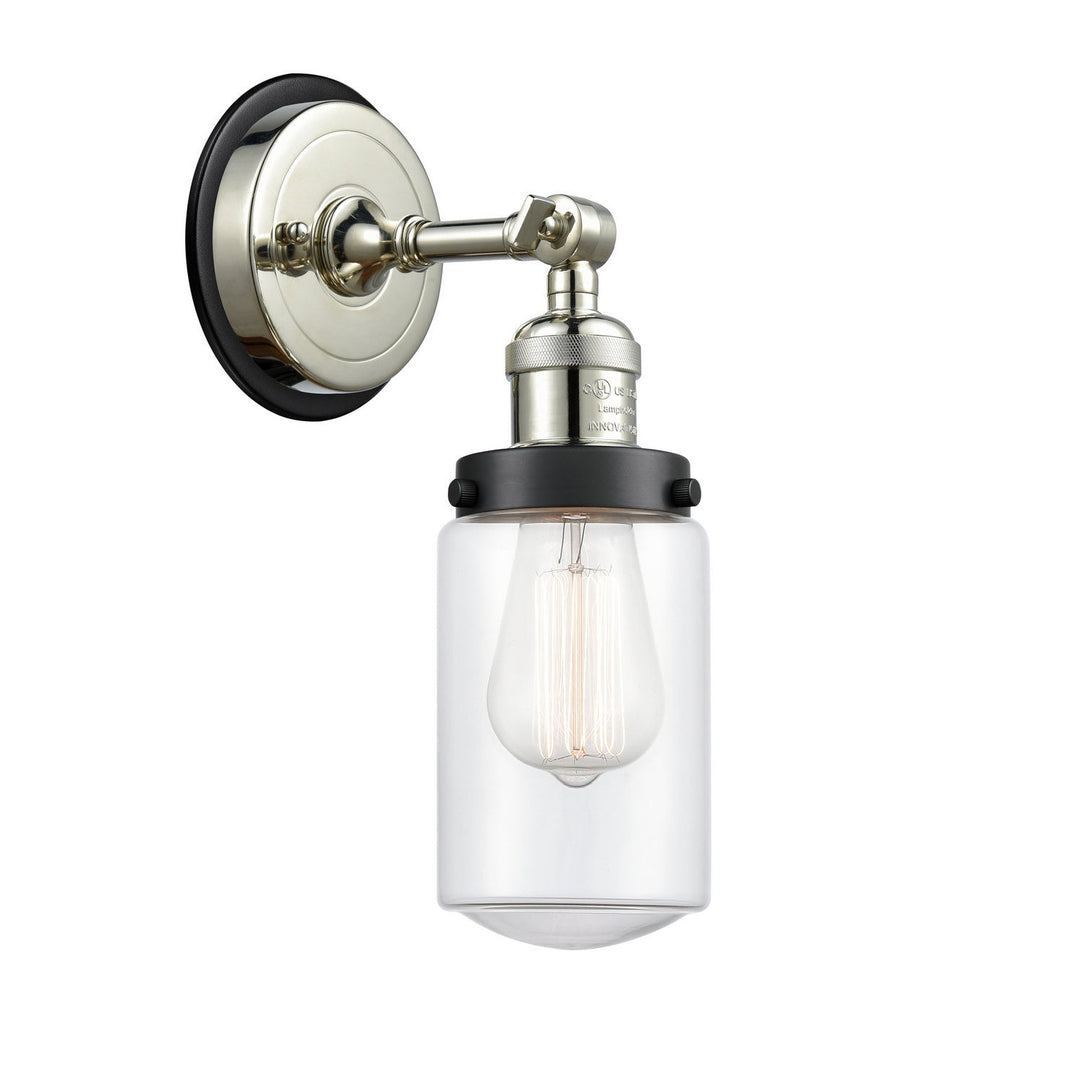 Innovations Franklin Restoration 203PN-BPBK-HRBK-G312 Wall Sconce Light - Polished Nickel
