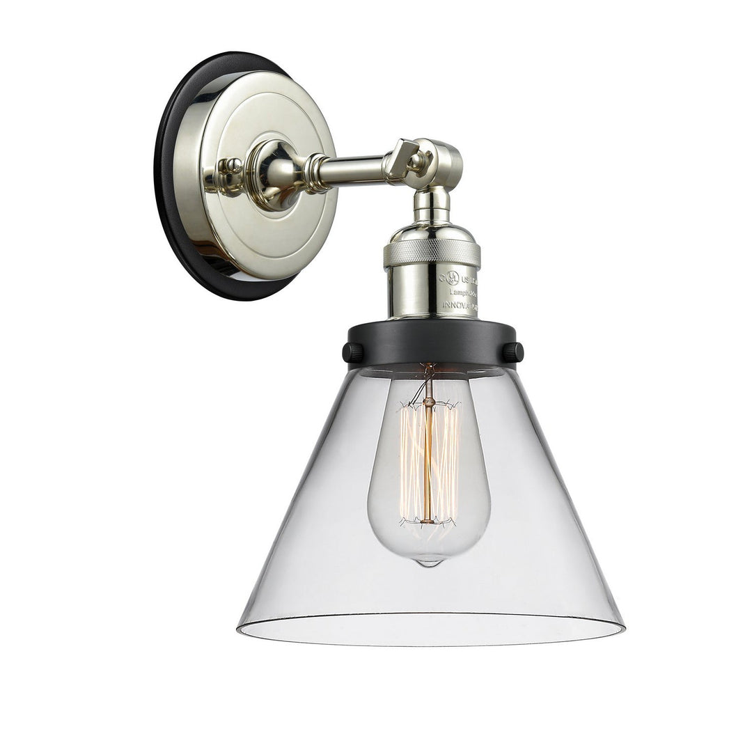 Innovations Franklin Restoration 203PN-BPBK-HRBK-G42 Wall Sconce Light - Polished Nickel