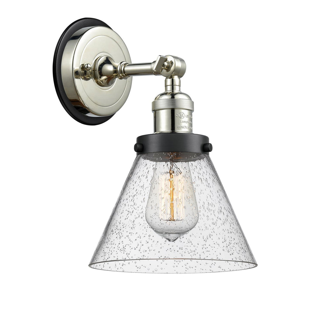 Innovations Franklin Restoration 203PN-BPBK-HRBK-G44 Wall Sconce Light - Polished Nickel