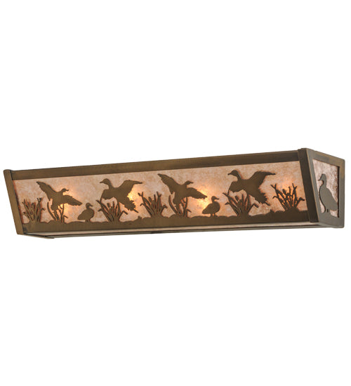 Meyda Tiffany Ducks In Flight 113060 Bath Vanity Light 24 in. wide - Antique Copper