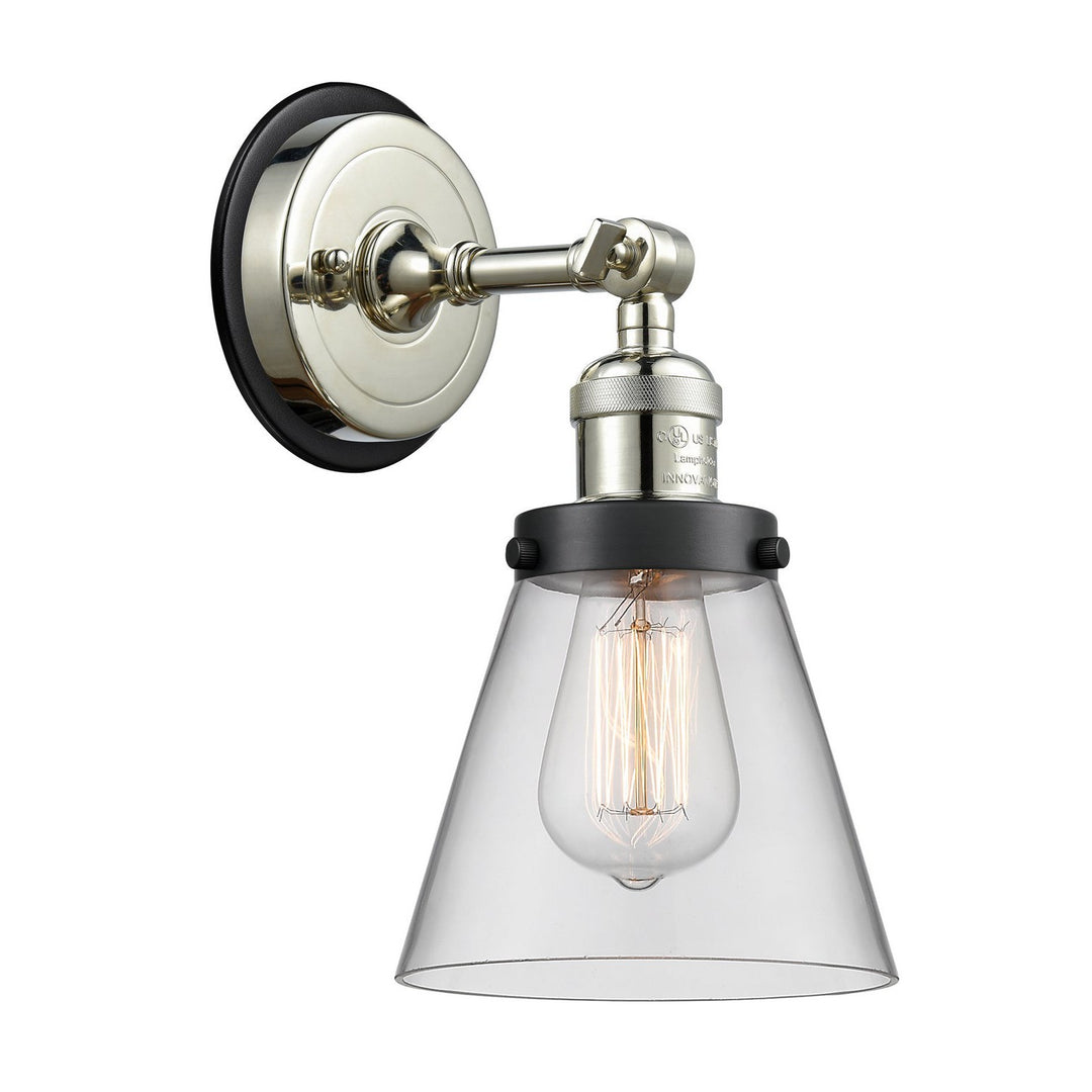 Innovations Franklin Restoration 203PN-BPBK-HRBK-G62 Wall Sconce Light - Polished Nickel