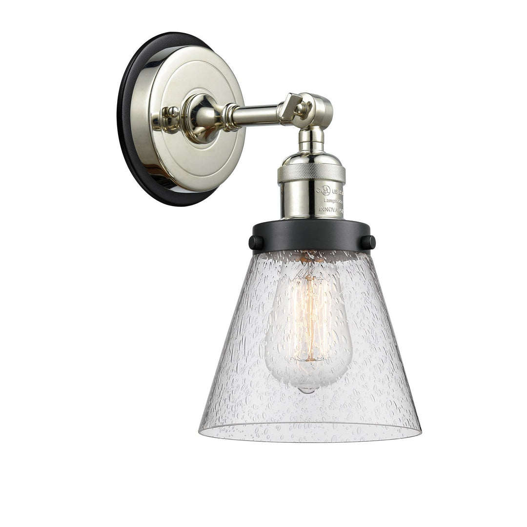 Innovations Franklin Restoration 203PN-BPBK-HRBK-G64 Wall Sconce Light - Polished Nickel