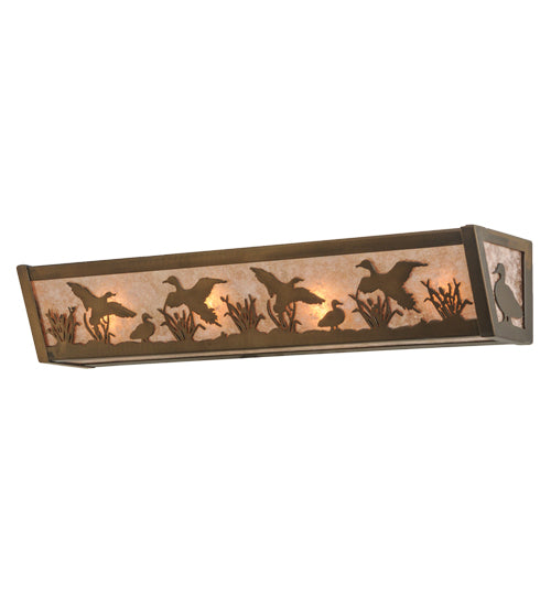 Meyda Tiffany Ducks In Flight 113060 Bath Vanity Light 24 in. wide - Antique Copper