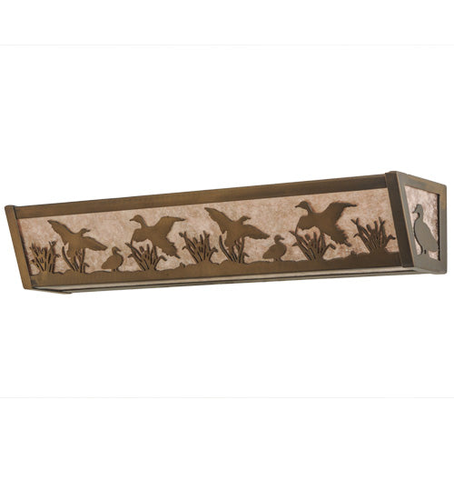 Meyda Tiffany Ducks In Flight 113060 Bath Vanity Light 24 in. wide - Antique Copper