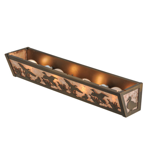 Meyda Tiffany Ducks In Flight 113060 Bath Vanity Light 24 in. wide - Antique Copper