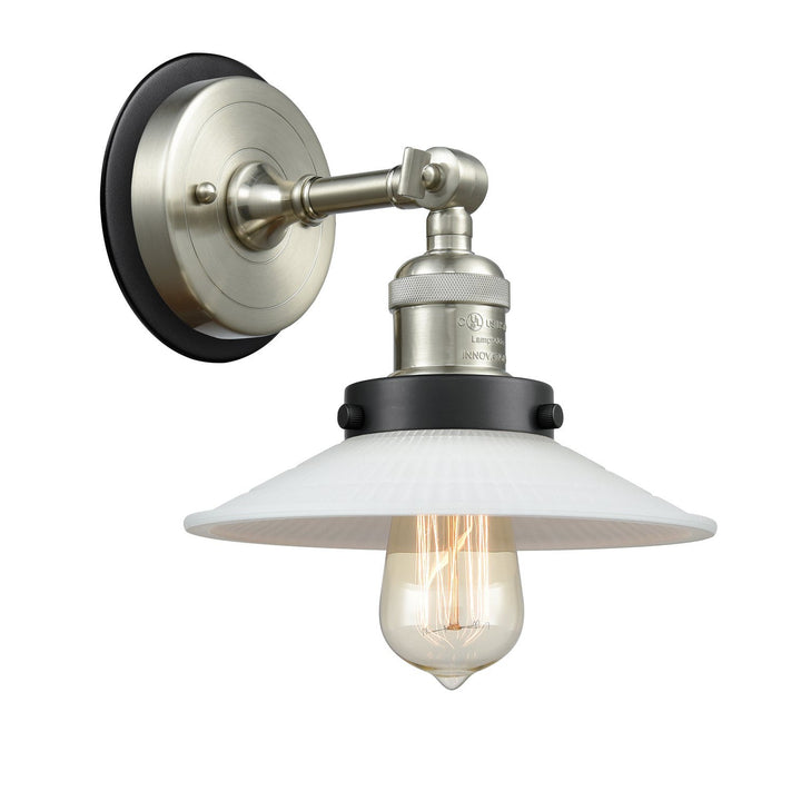 Innovations Franklin Restoration 203SN-BPBK-HRBK-G1 Wall Sconce Light - Brushed Satin Nickel