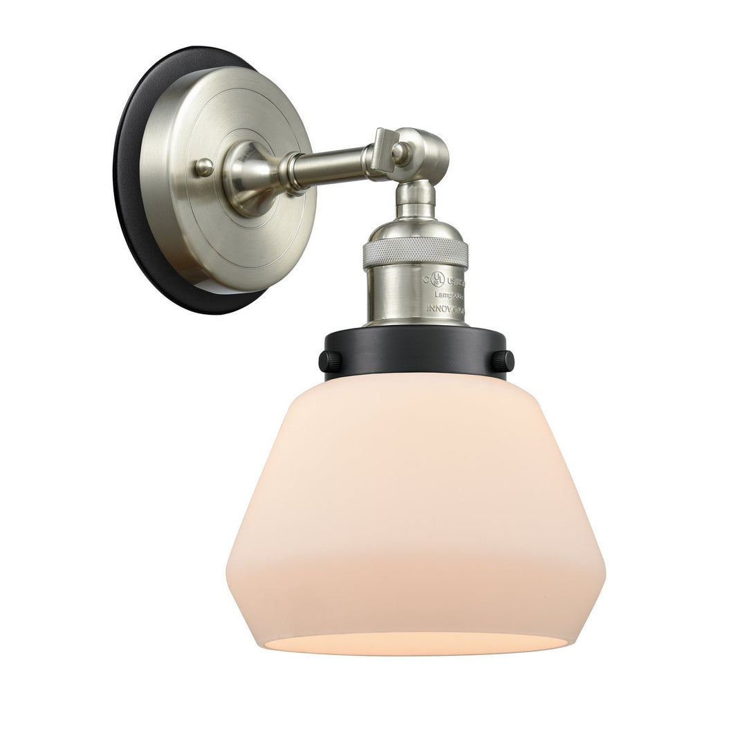 Innovations Franklin Restoration 203SN-BPBK-HRBK-G171 Wall Sconce Light - Brushed Satin Nickel