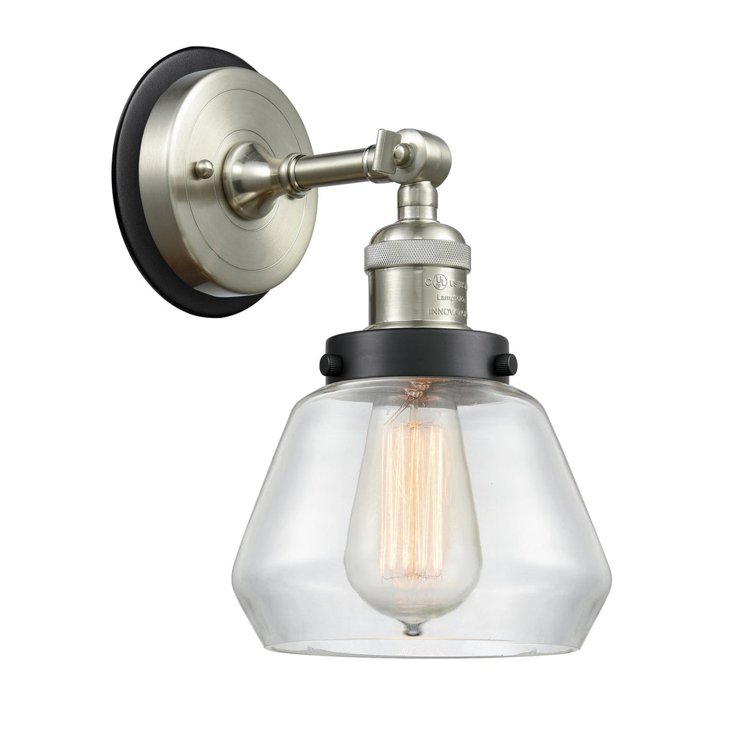 Innovations Franklin Restoration 203SN-BPBK-HRBK-G172 Wall Sconce Light - Brushed Satin Nickel