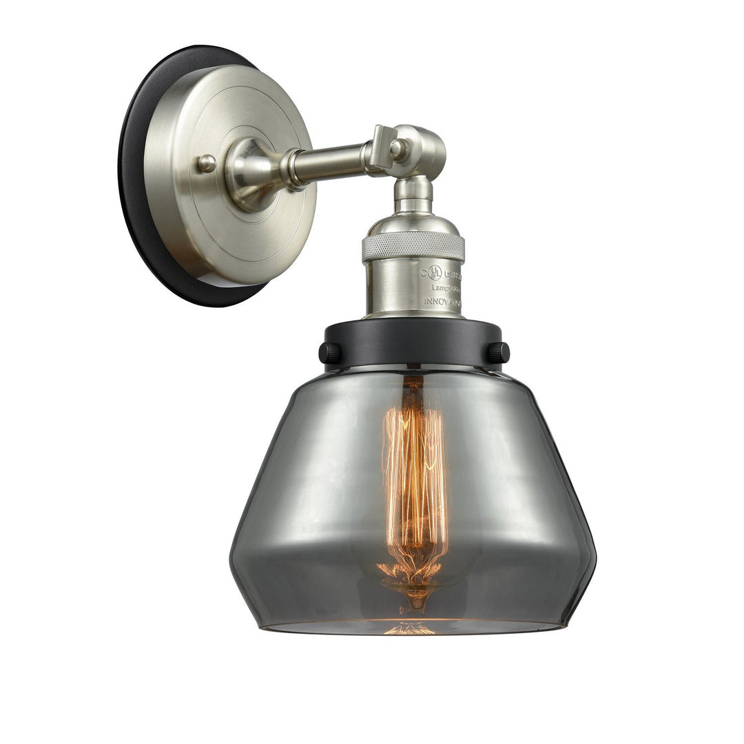 Innovations Franklin Restoration 203SN-BPBK-HRBK-G173 Wall Sconce Light - Brushed Satin Nickel