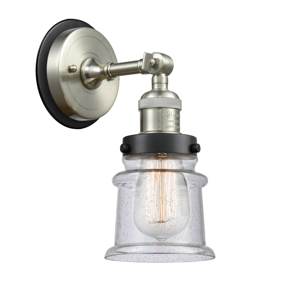 Innovations Franklin Restoration 203SN-BPBK-HRBK-G184S Wall Sconce Light - Brushed Satin Nickel