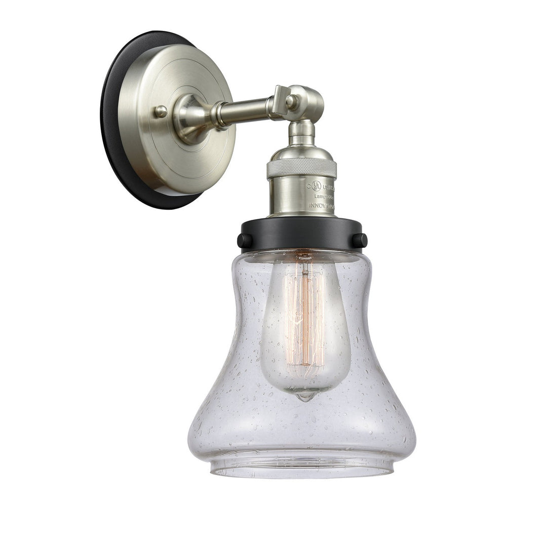 Innovations Franklin Restoration 203SN-BPBK-HRBK-G194 Wall Sconce Light - Brushed Satin Nickel