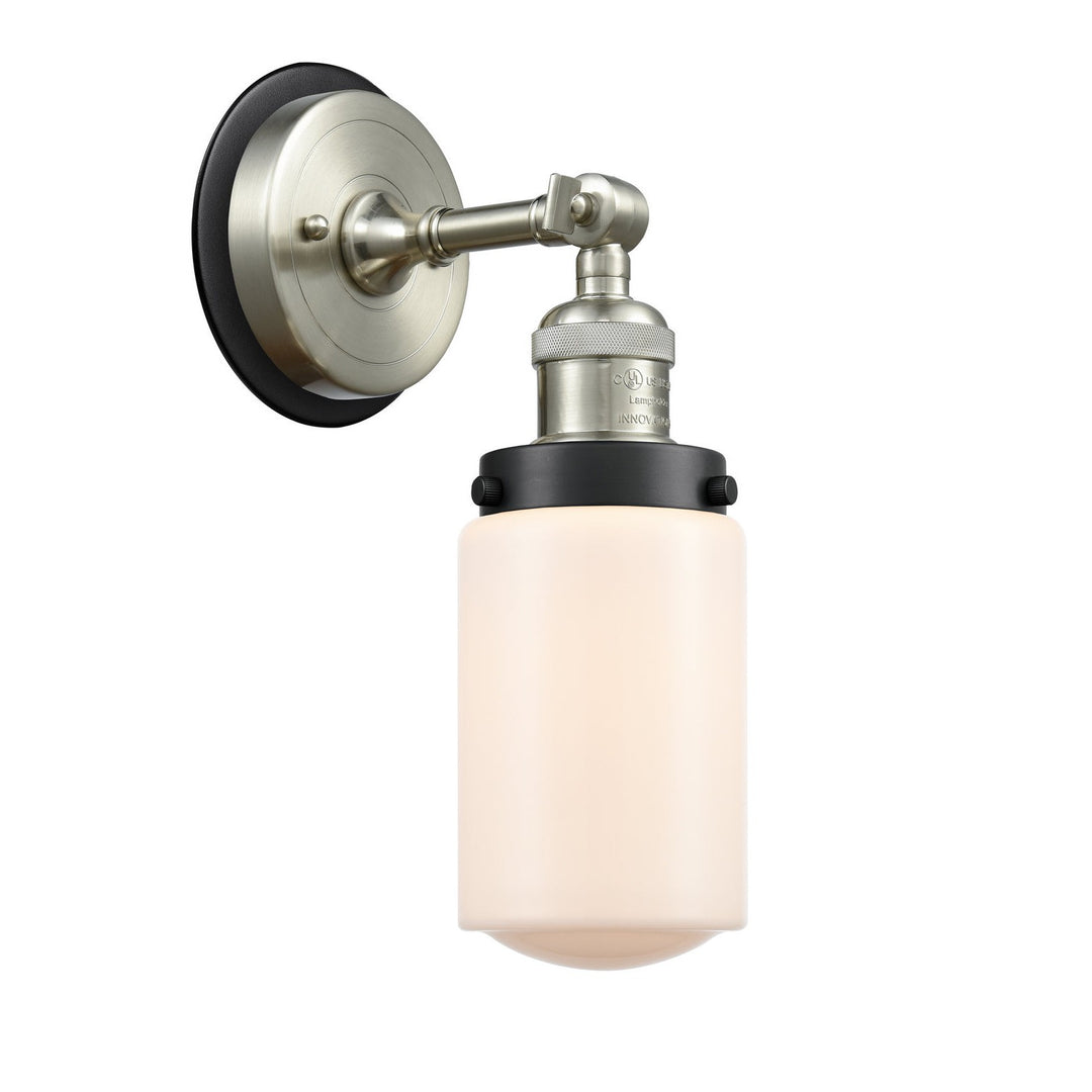 Innovations Franklin Restoration 203SN-BPBK-HRBK-G311 Wall Sconce Light - Brushed Satin Nickel