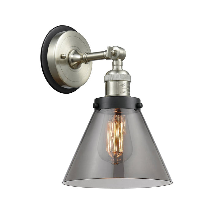 Innovations Franklin Restoration 203SN-BPBK-HRBK-G43 Wall Sconce Light - Brushed Satin Nickel