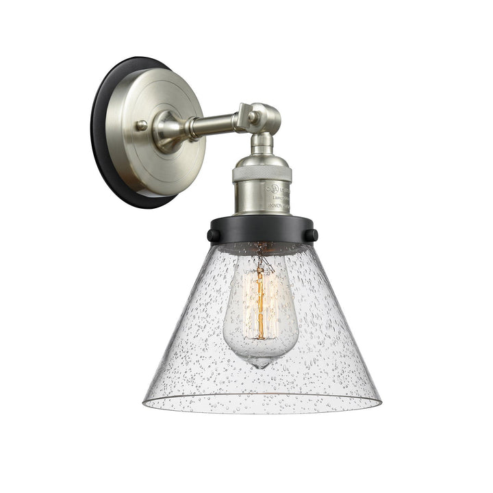 Innovations Franklin Restoration 203SN-BPBK-HRBK-G44 Wall Sconce Light - Brushed Satin Nickel