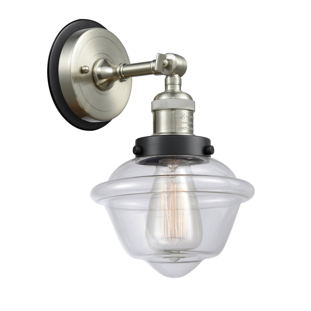 Innovations Franklin Restoration 203SN-BPBK-HRBK-G532 Wall Sconce Light - Brushed Satin Nickel