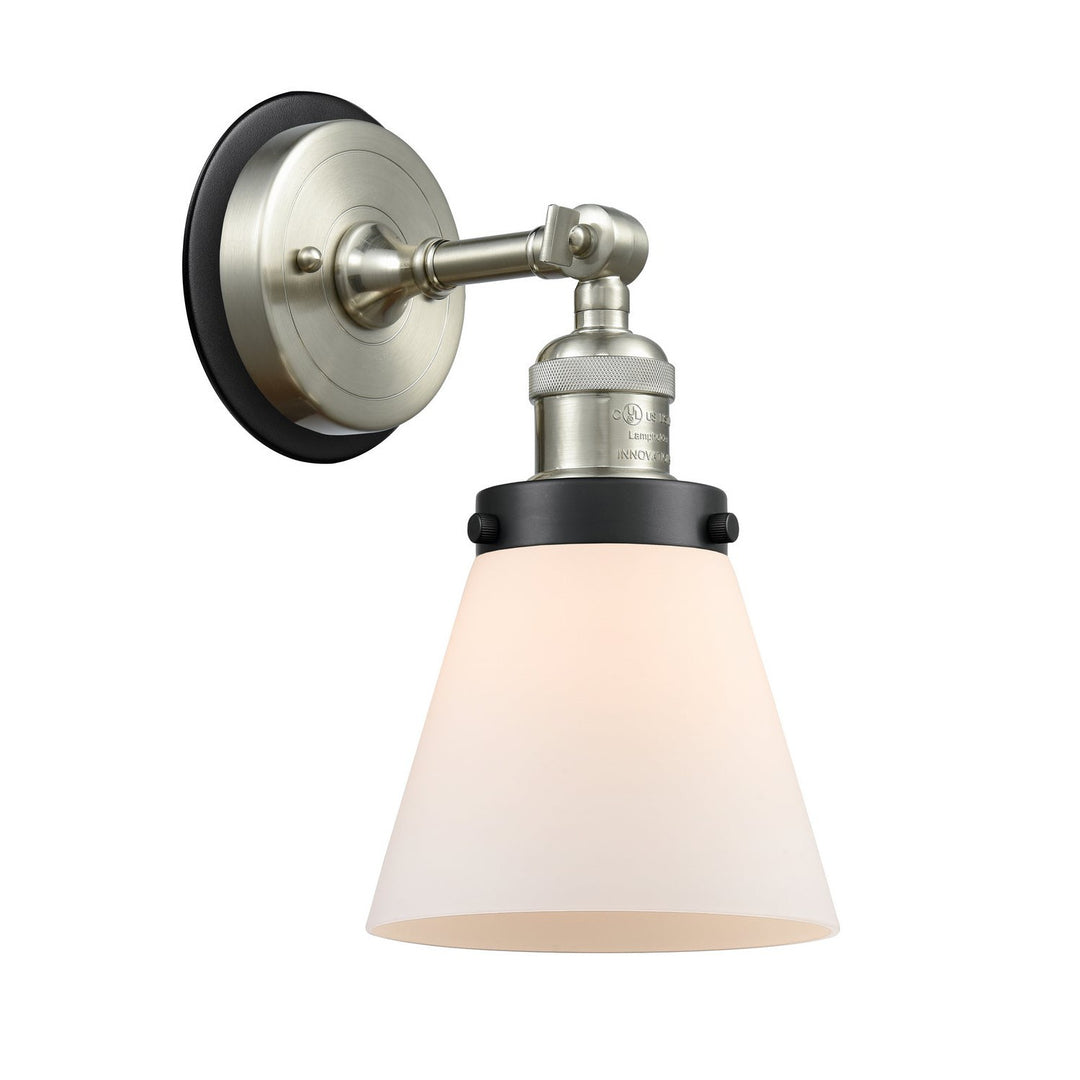 Innovations Franklin Restoration 203SN-BPBK-HRBK-G61 Wall Sconce Light - Brushed Satin Nickel