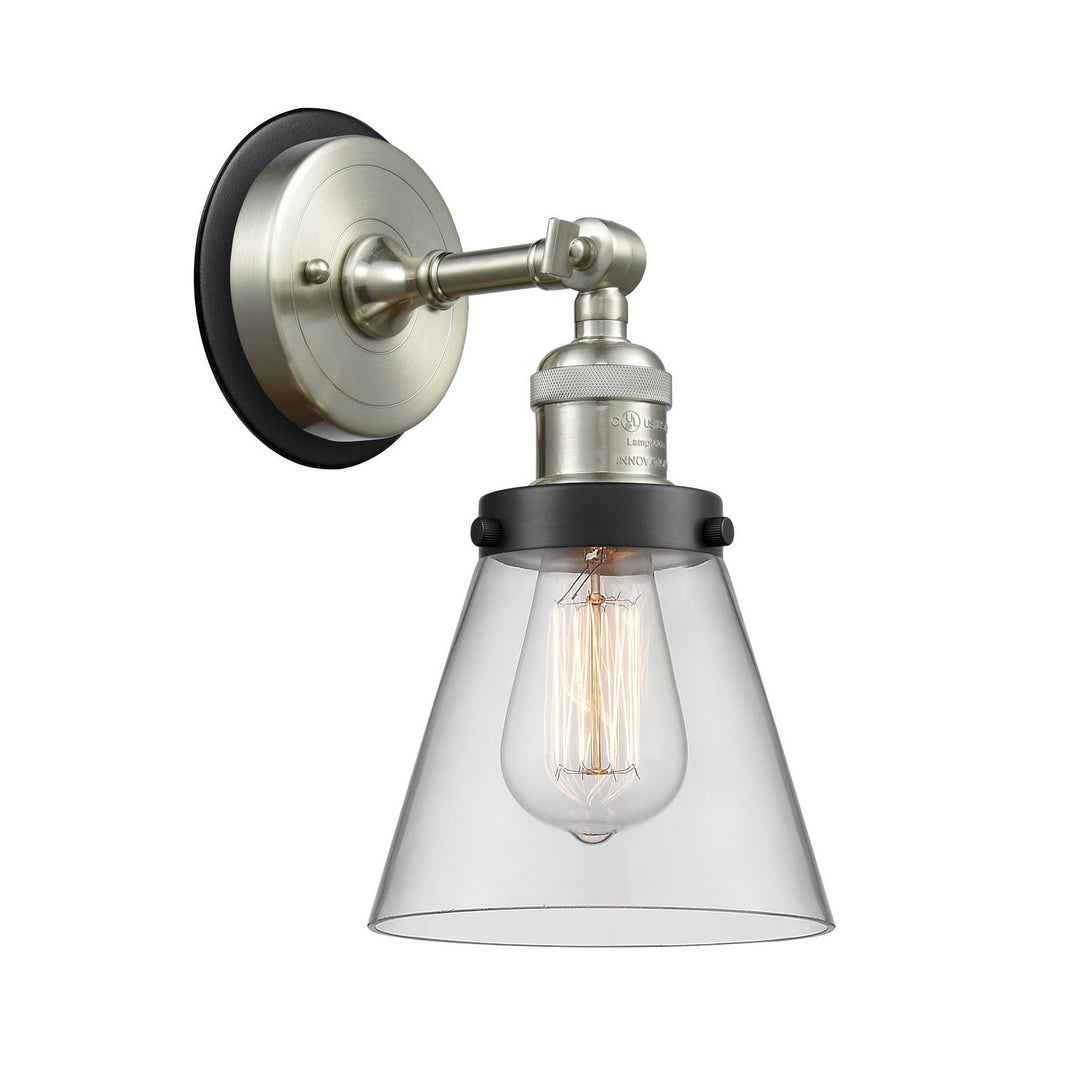 Innovations Franklin Restoration 203SN-BPBK-HRBK-G62 Wall Sconce Light - Brushed Satin Nickel
