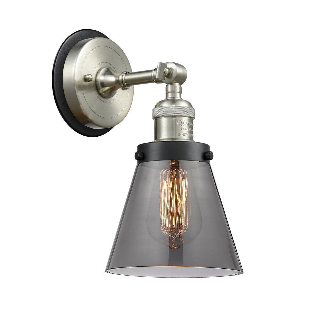 Innovations Franklin Restoration 203SN-BPBK-HRBK-G63 Wall Sconce Light - Brushed Satin Nickel