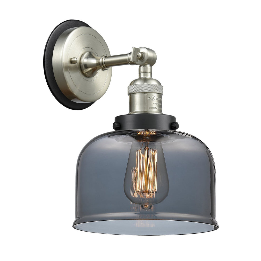 Innovations Franklin Restoration 203SN-BPBK-HRBK-G73 Wall Sconce Light - Brushed Satin Nickel
