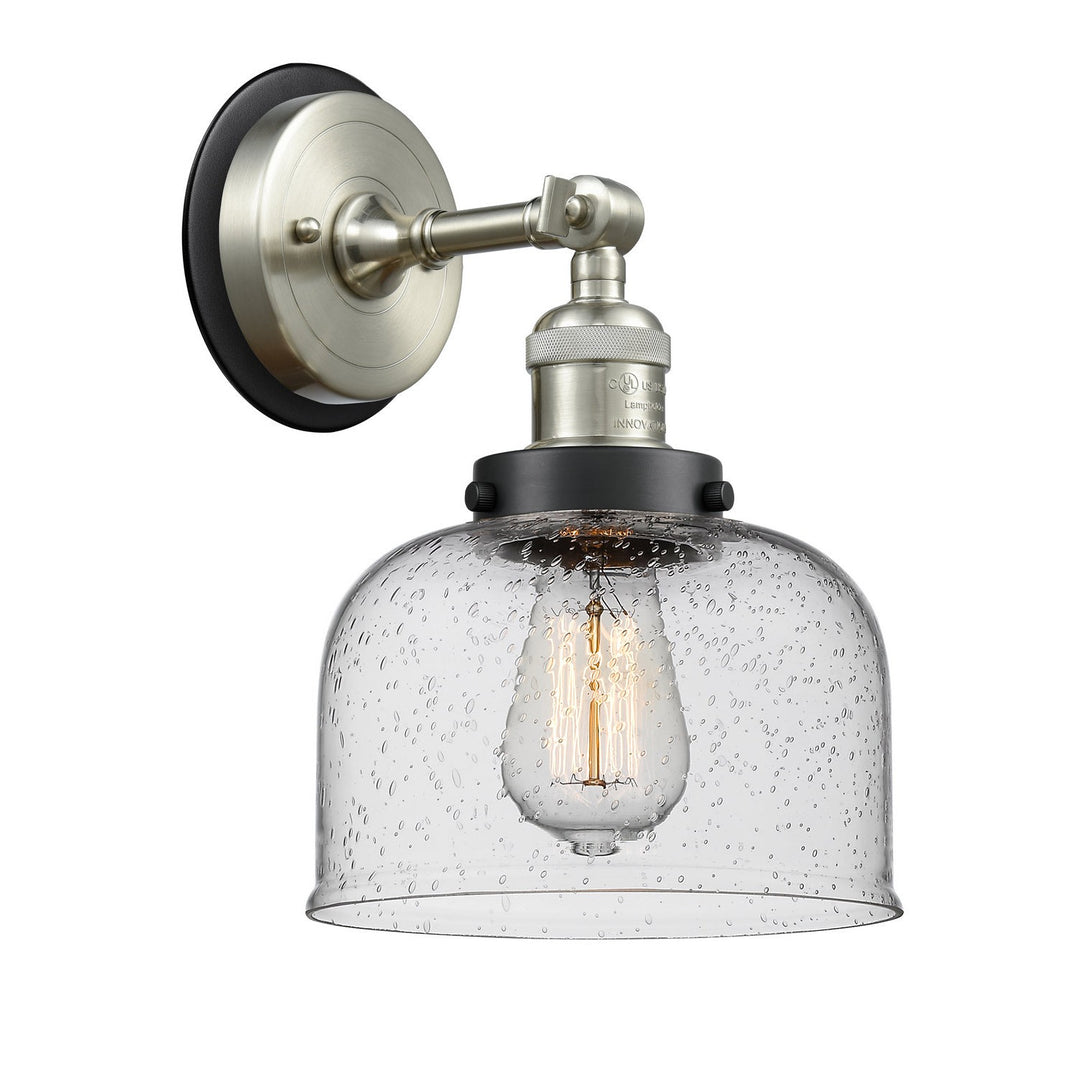 Innovations Franklin Restoration 203SN-BPBK-HRBK-G74 Wall Sconce Light - Brushed Satin Nickel
