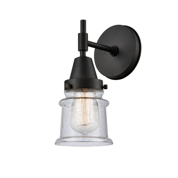 Innovations Caden 447-1W-BK-G184S Wall Sconce Light - Matte Black
