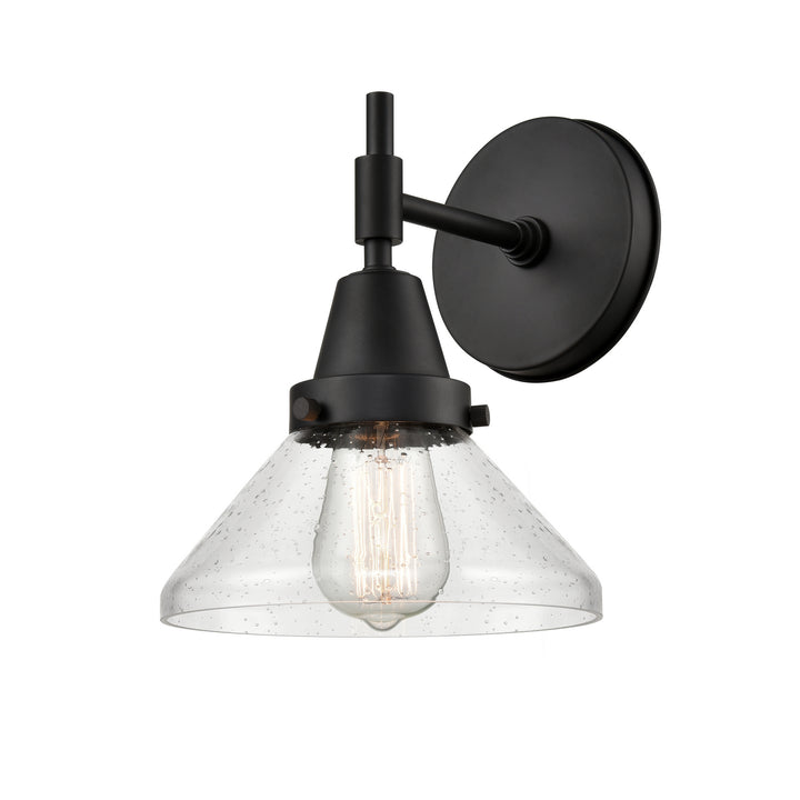 Innovations Caden 447-1W-BK-SDY-LED Wall Sconce Light - Matte Black