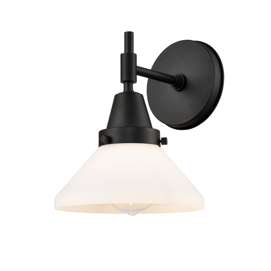 Innovations Caden 447-1W-BK-W-LED Wall Sconce Light - Matte Black