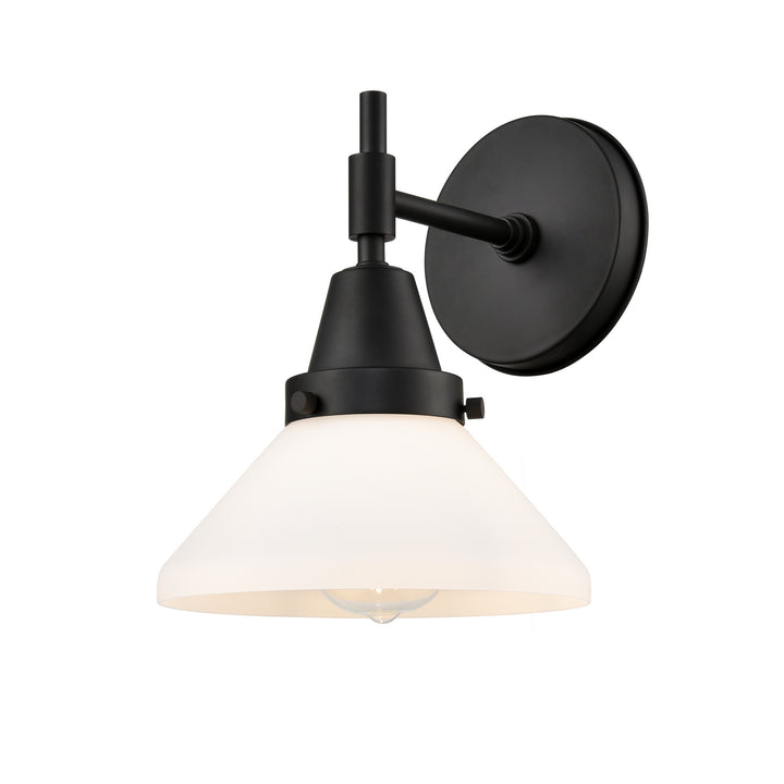 Innovations Caden 447-1W-BK-W-LED Wall Sconce Light - Matte Black