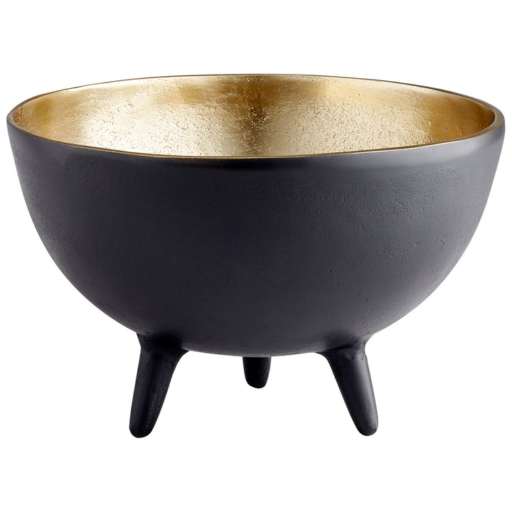 Cyan 10636 Bowls & Plates - Matt Black And Gold