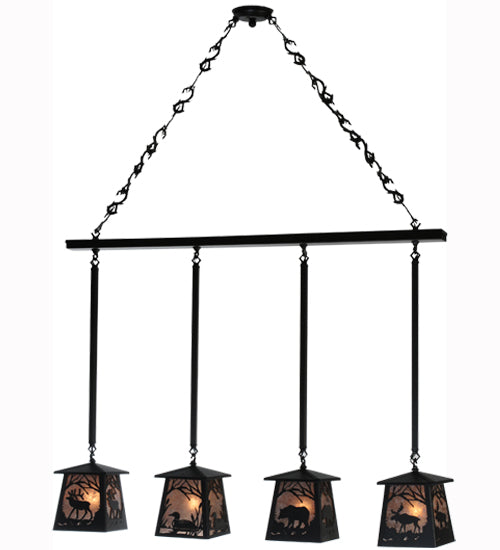 Meyda Tiffany Wildlife At Pine Lake 113099 Pendant Light - Black/Silver Mica