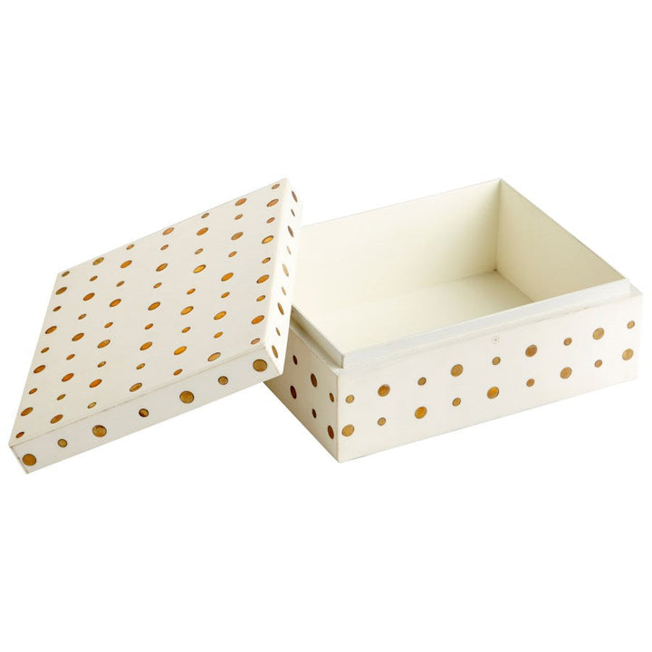 Cyan 10659 Containers & Trays - White And Brass