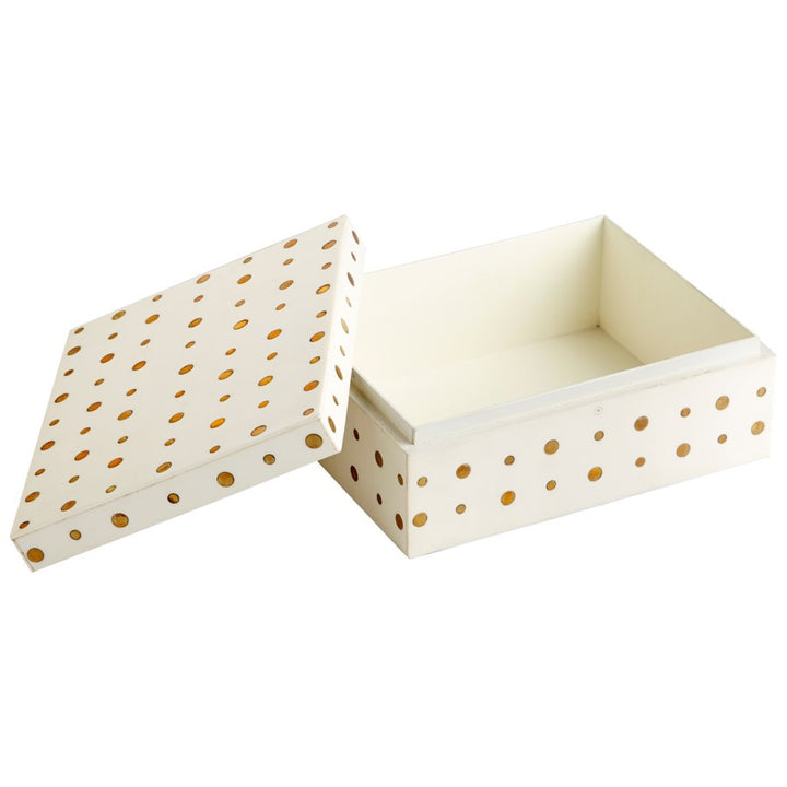 Cyan 10659 Containers & Trays - White And Brass