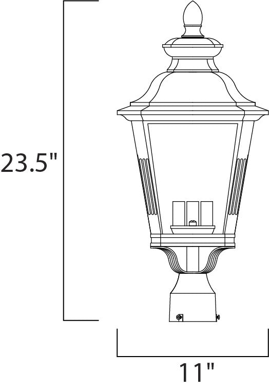 Maxim Lighting 1131CLBZ  Knoxville Outdoor Bronze
