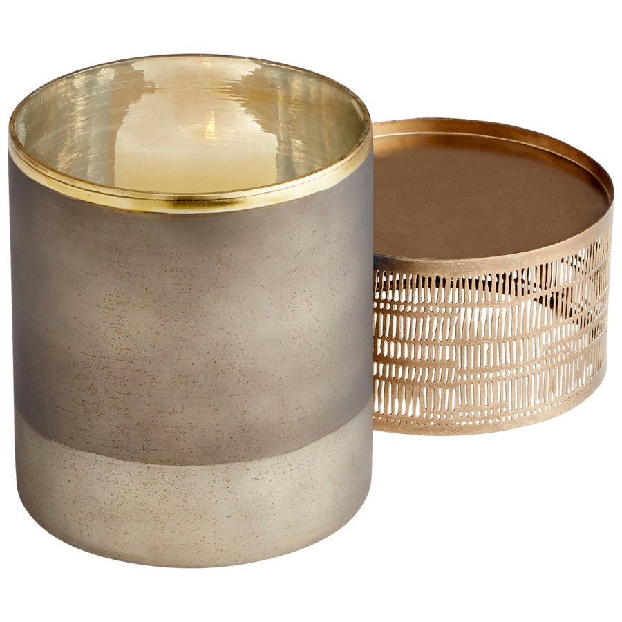 Cyan 10700 Candle Holders - Black Onyx And Antique Brass