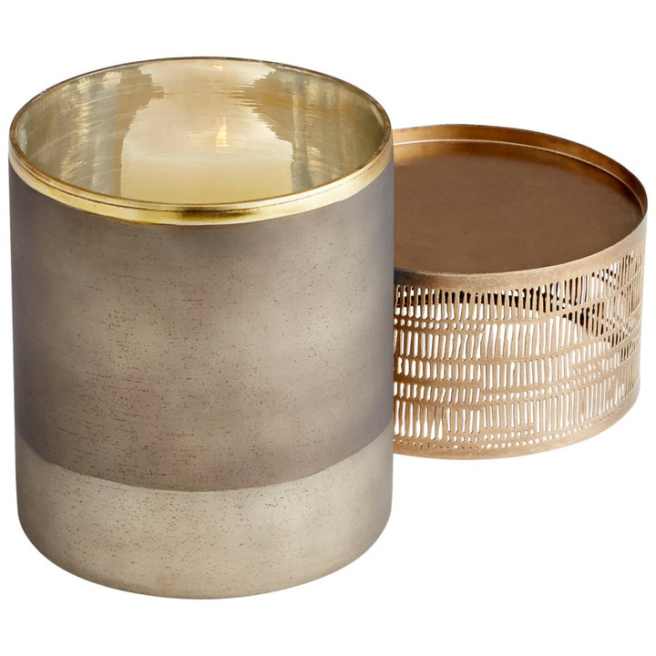 Cyan 10700 Candle Holders - Black Onyx And Antique Brass