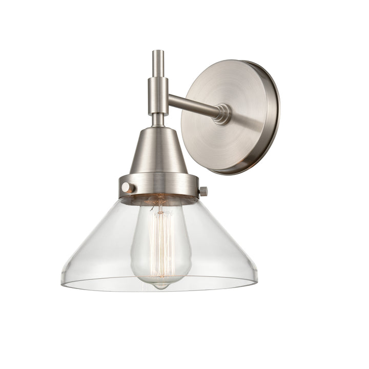 Innovations Caden 447-1W-SN-CL-LED Wall Sconce Light - Satin Nickel