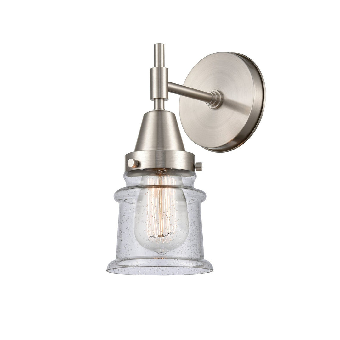 Innovations Caden 447-1W-SN-G184S Wall Sconce Light - Satin Nickel