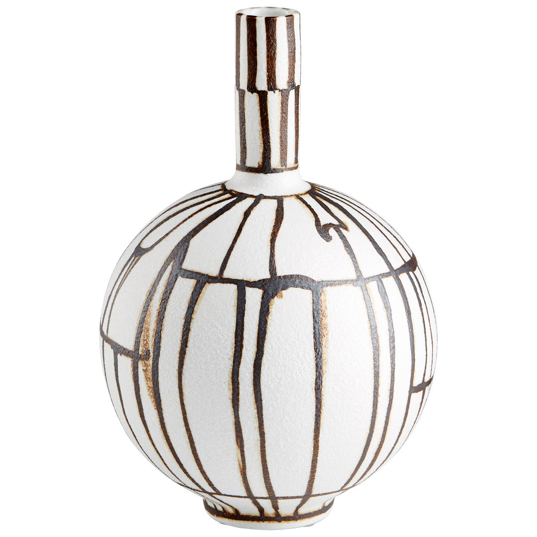 Cyan 10798 Vases & Planters - Ebony And White