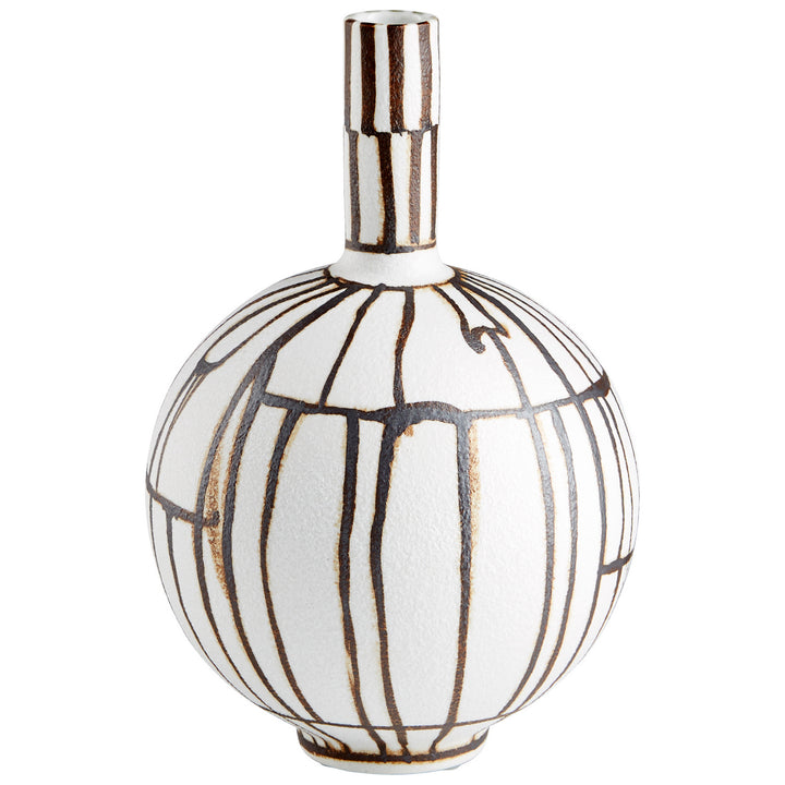 Cyan 10798 Vases & Planters - Ebony And White