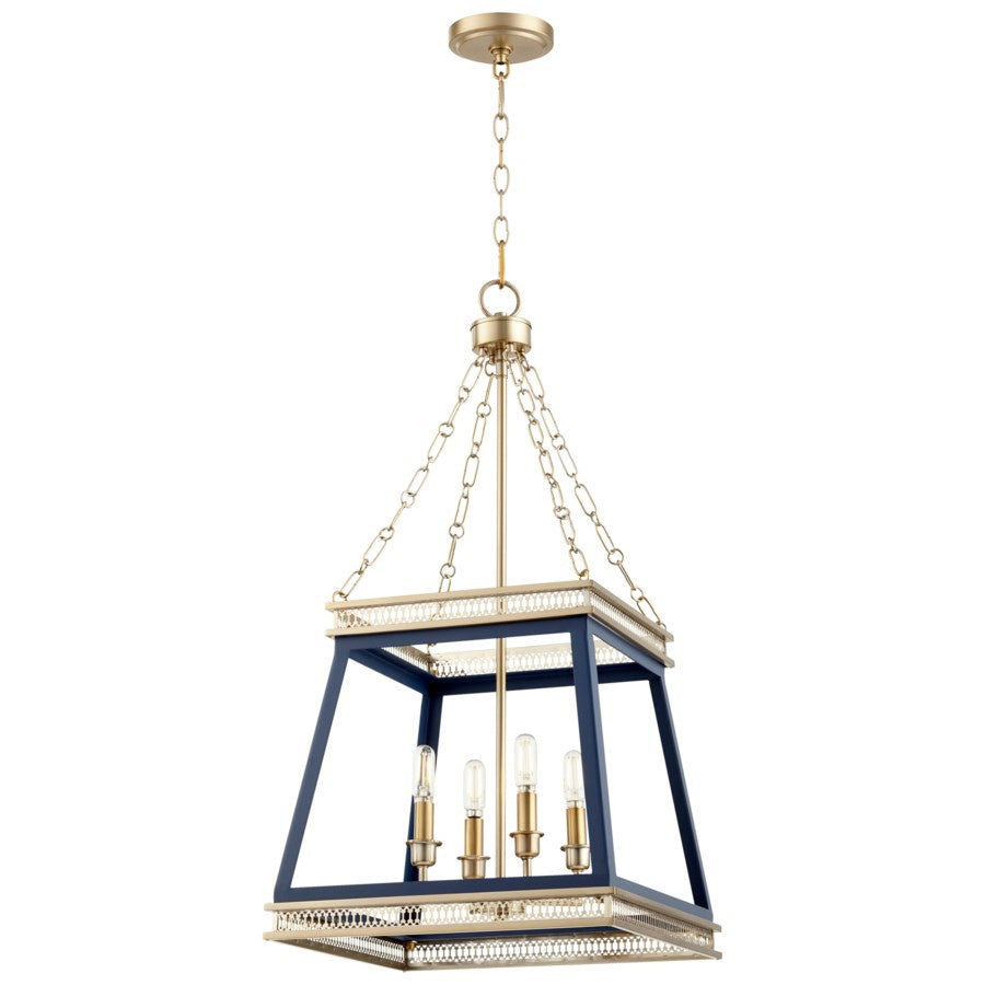 Cyan Design  10904 Pendant Light - Blue And Aged Brass