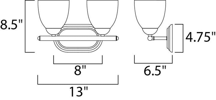 Maxim Axis 11312FTPC Bath Vanity Light 13 in. wide - Polished Chrome