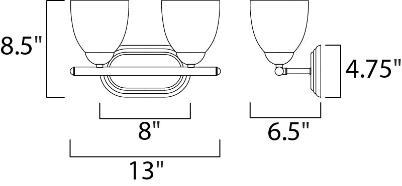 Maxim Axis 11312FTSN Bath Vanity Light 13 in. wide - Satin Nickel