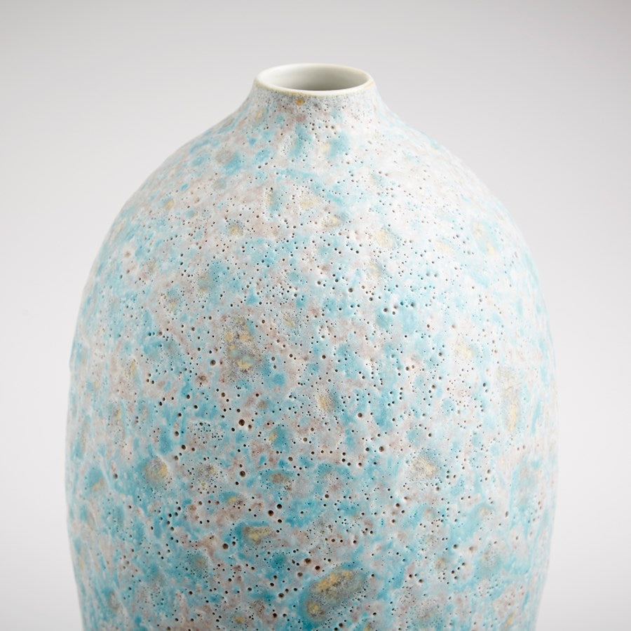Cyan 10936 Vases & Planters - Mottled Pale Blue