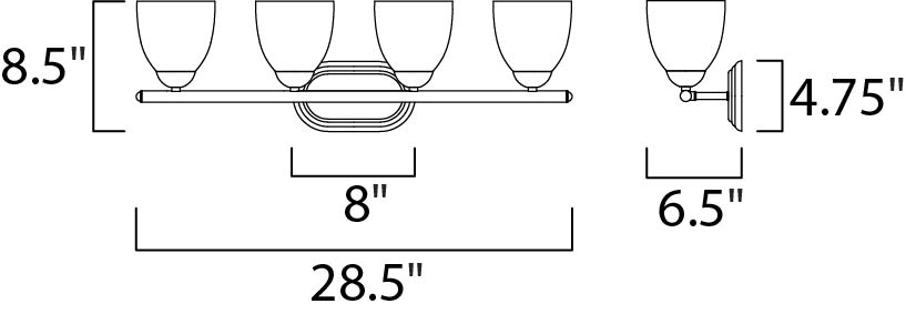 Maxim Axis 11314FTPC Bath Vanity Light 29 in. wide - Polished Chrome