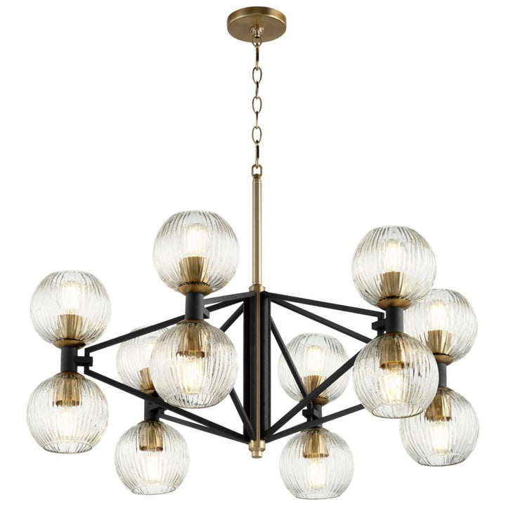 Cyan Design  10966 Chandelier Light - Noir / Aged Brass