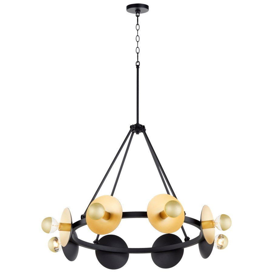 Cyan Design  10980 Chandelier Light - Noir And Gold Leaf